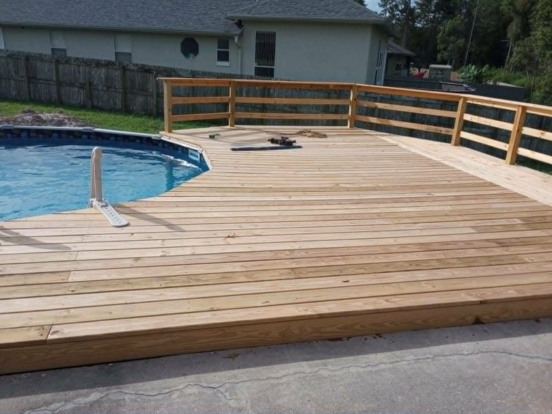 Custom pool deck build
