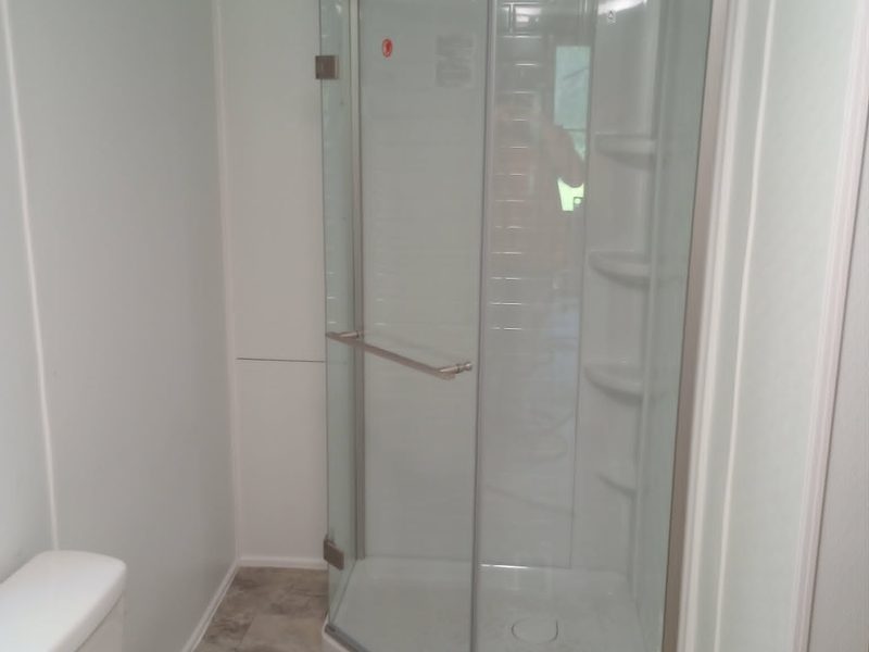 Walk-in shower install